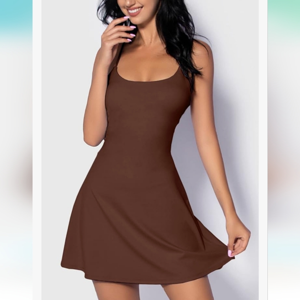 Brown Athleisure Dress Amazon Size Medium